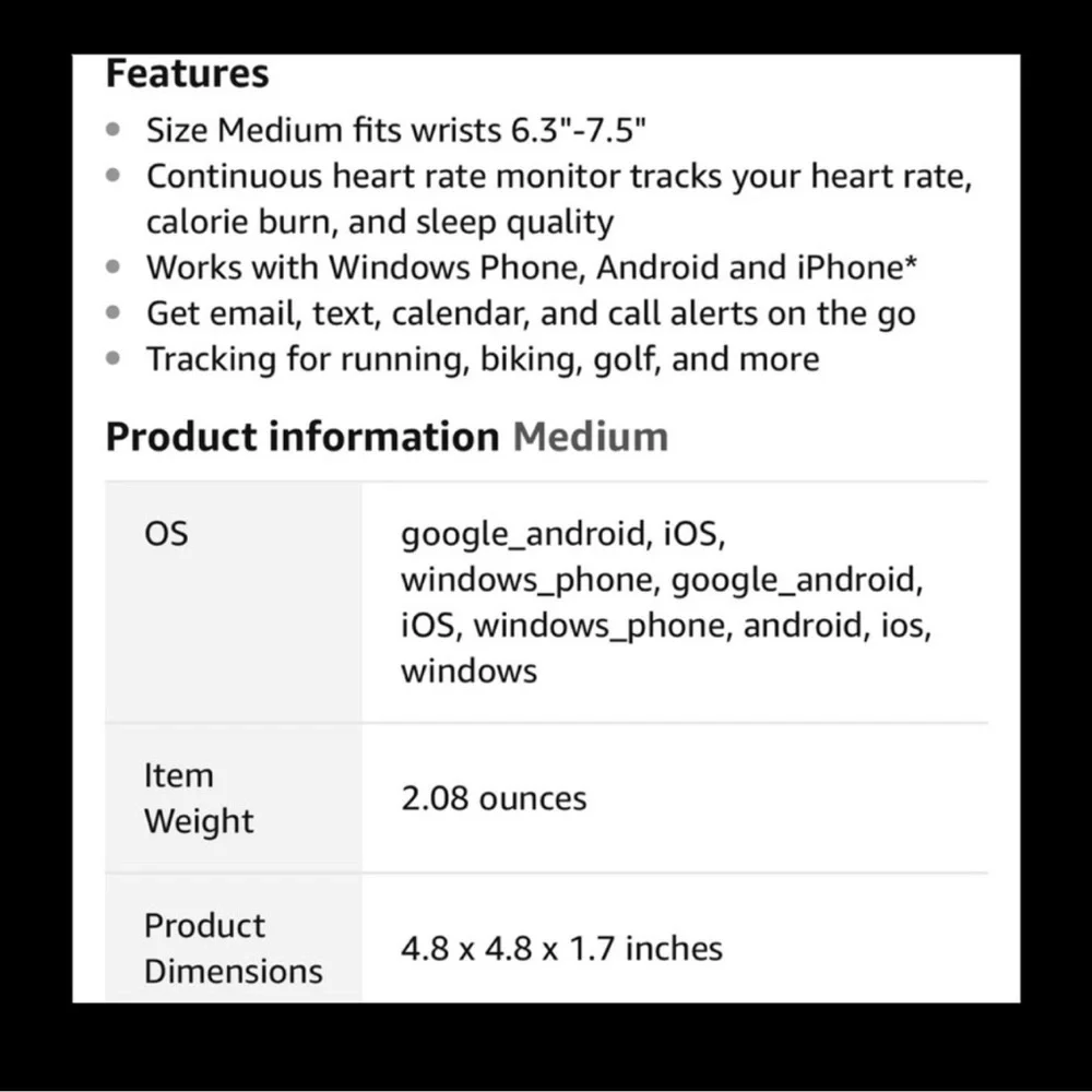 Microsoft Band 2 (Male - S)